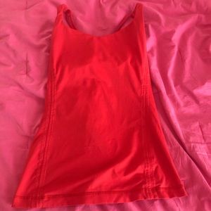 Red lululemon cross cross back tank top